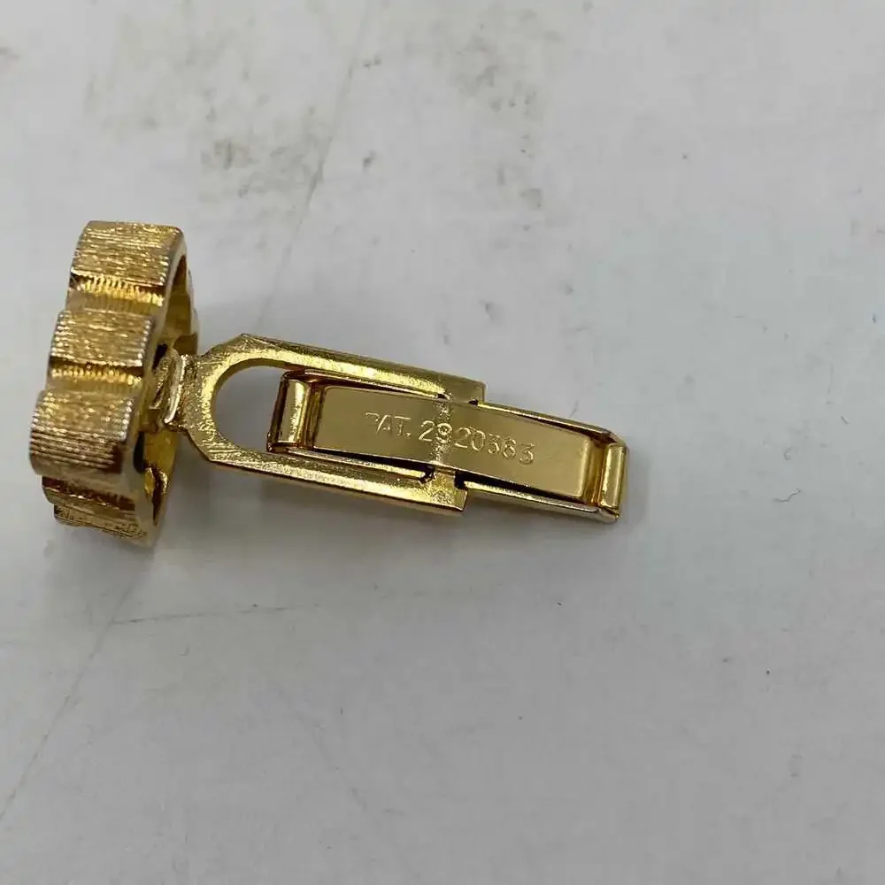 Vintage Gold & Black Cuff Links Set | Dress Shirt Formal Accessories OS